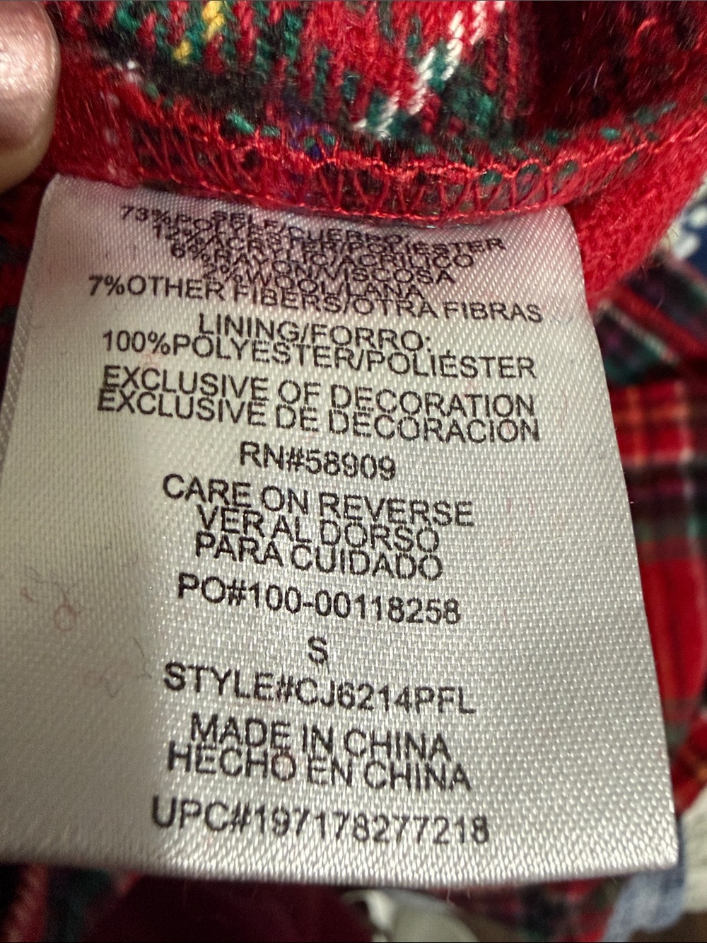 Copper Key Red Wool-Blend Plaid Mini Skirt - Picture 7 of 7